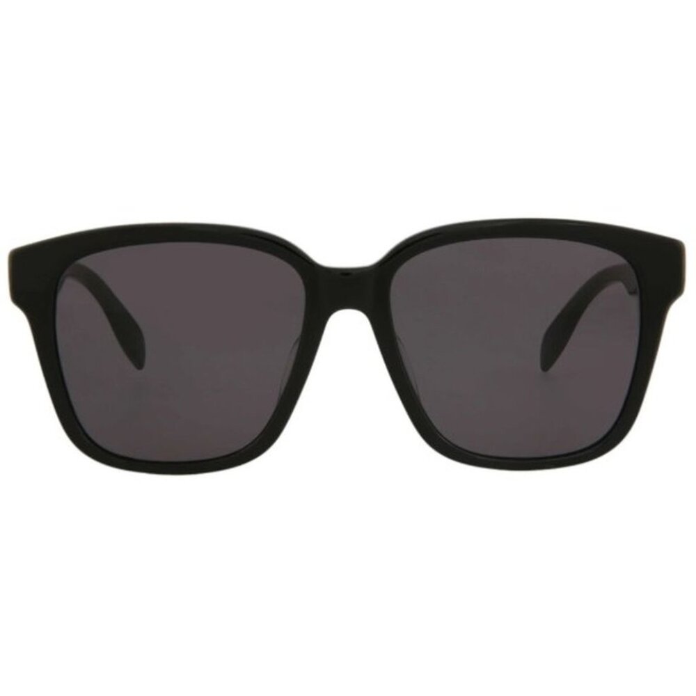 NEW ALEXANDER MCQUEEN SUNGLASSES AM0331SK 001 WOMEN BLACK SQUARE EYEWEAR - Picture 2 of 3